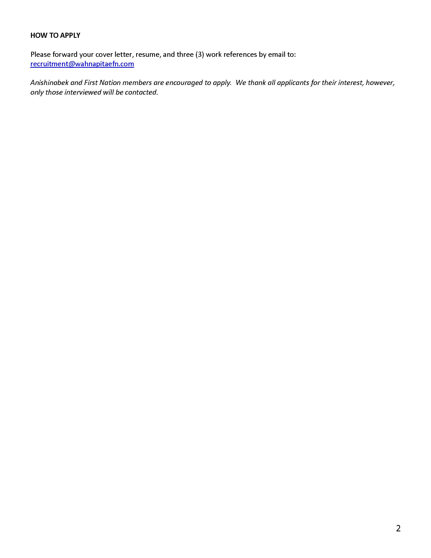 Landscape Labourer Job Posting Page 2